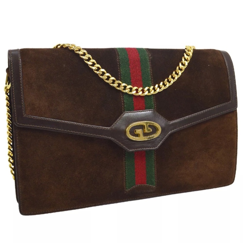 ❌SOLD❌GUCCI VINTAGE SUEDE SHOULDER BAG 2 WAYS